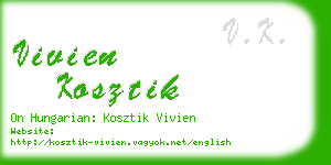 vivien kosztik business card